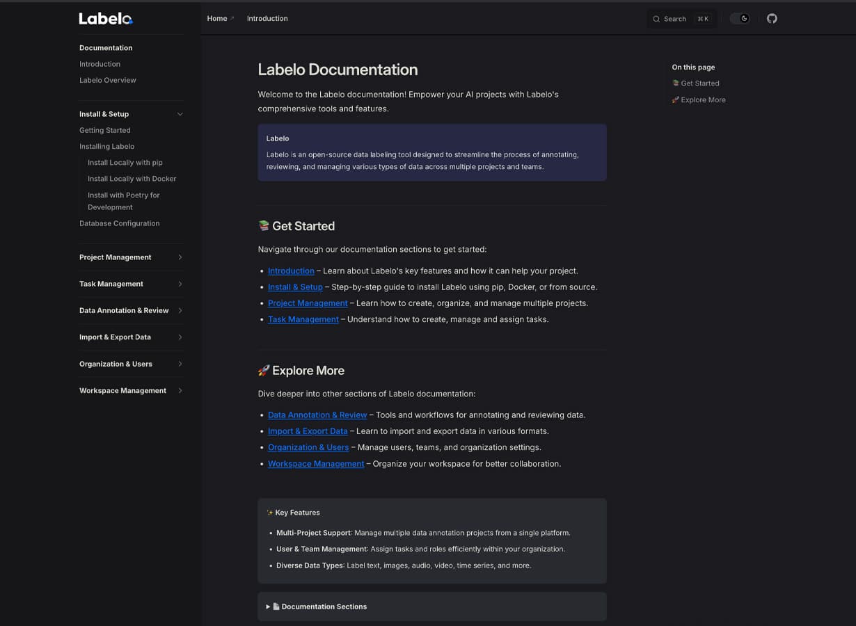 Documentation - Labelo.ai Project Screenshot